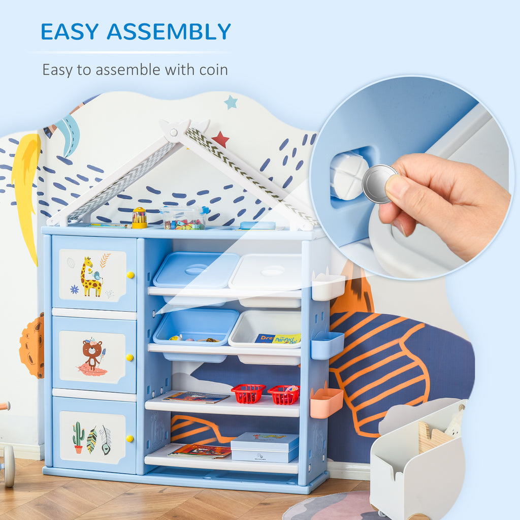 Kids Toy Storage Organizer with 4 Bins
