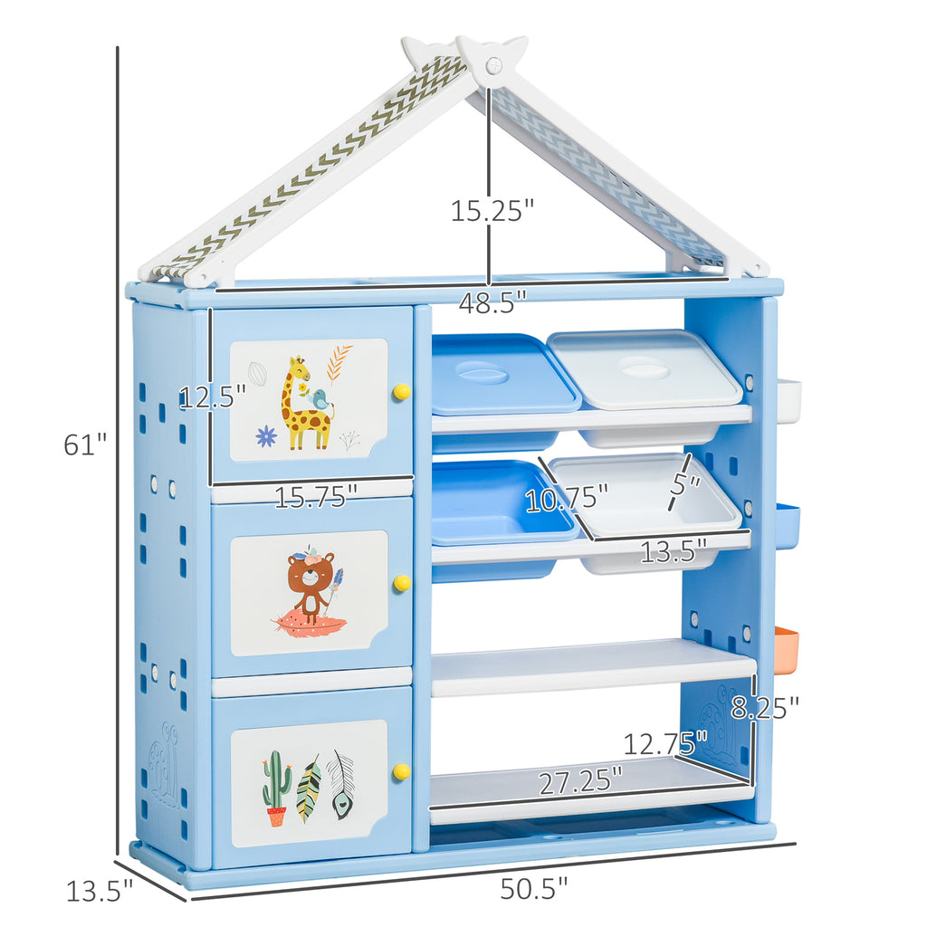 Kids Toy Storage Organizer with 4 Bins