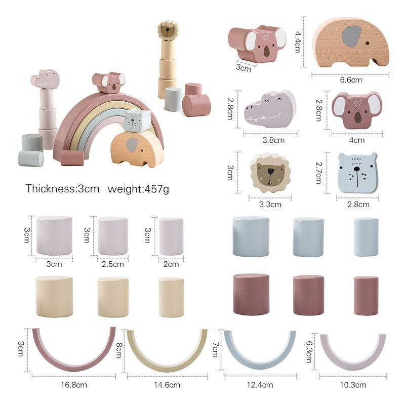 Educational Toy Wooden Elephant Balance