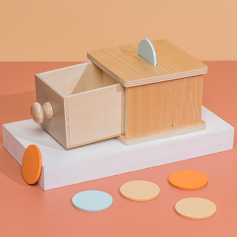 Cross-border Wooden Montessori Early Education Toys Ball Drawer Target Box