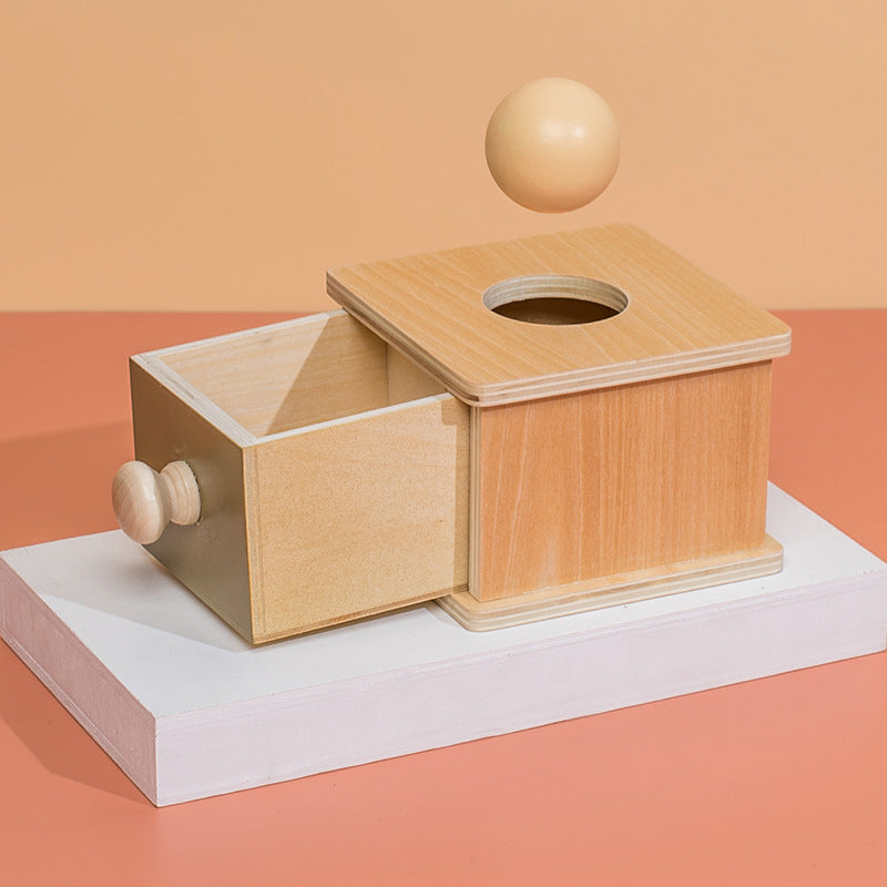 Cross-border Wooden Montessori Early Education Toys Ball Drawer Target Box